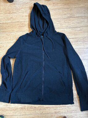Beyond Yoga Small Spacedye Everyday Full Zip Hoodie Black Heather yogacore